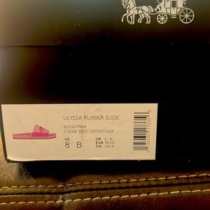 Coach rubber slide size 8